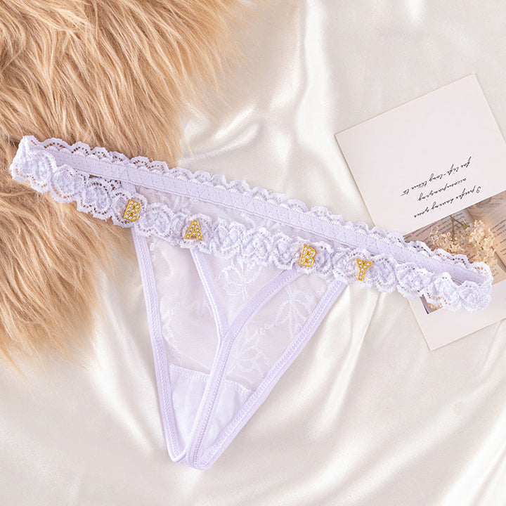 LaceFlair Personalised Lace Lingerie with Crystal Letters