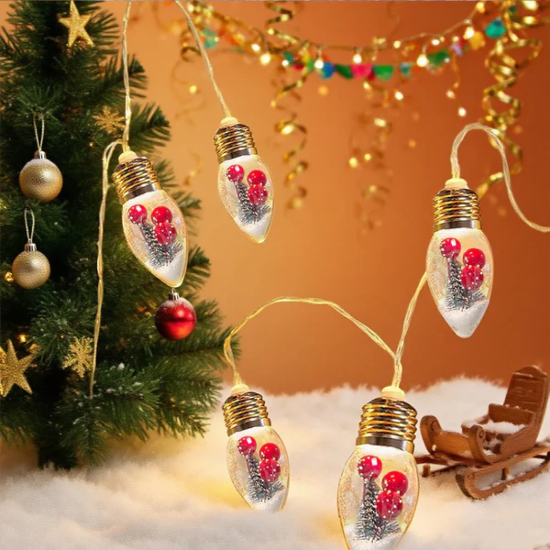 Snow Globe Bulb String Lights