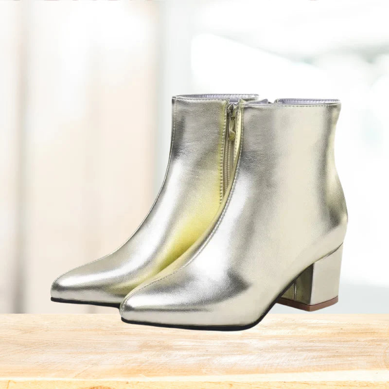 Stylish Silver Ankle Boots for Women