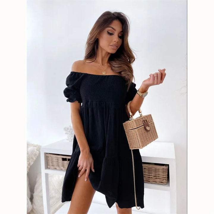 Elegant One-Shoulder Mini Dress for Summer