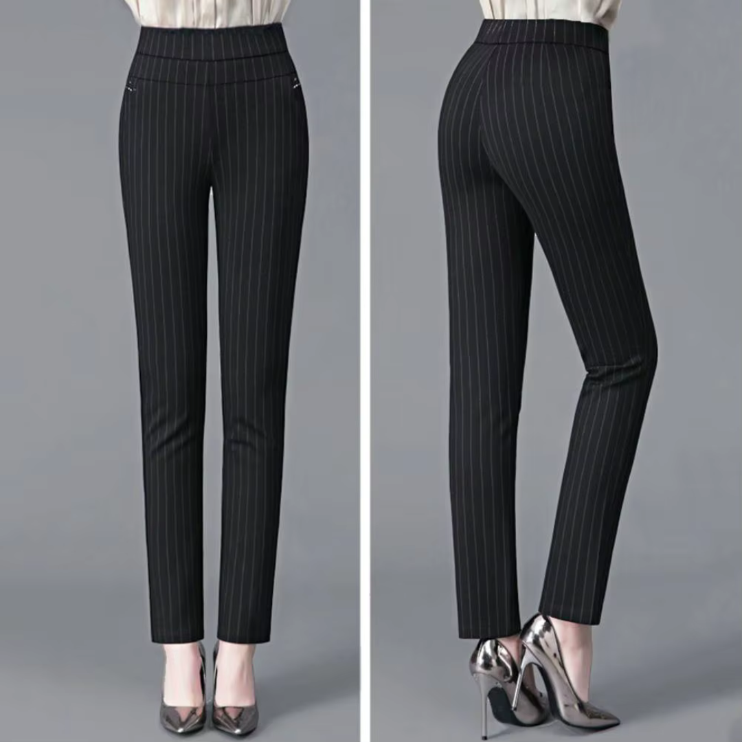 Stretch High-Waist Pants with Comfortable Fit