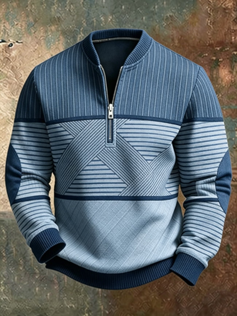 Stylish Men's Half-Zip Jumper