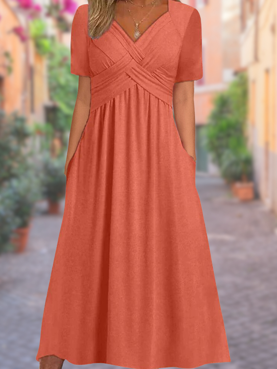 Stylish V-Neck Summer Dress