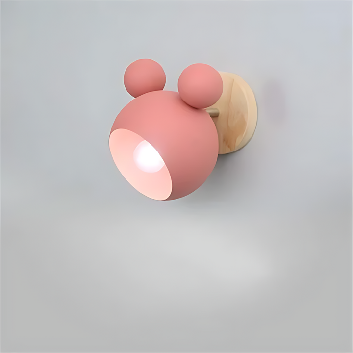 LumiMickey Nordic Wall Light | Adorable LED wall light shaped like Mickey Mouse for a cosy nursery and playroom.
