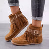 Vintage Warm Fringed Boots - Mira