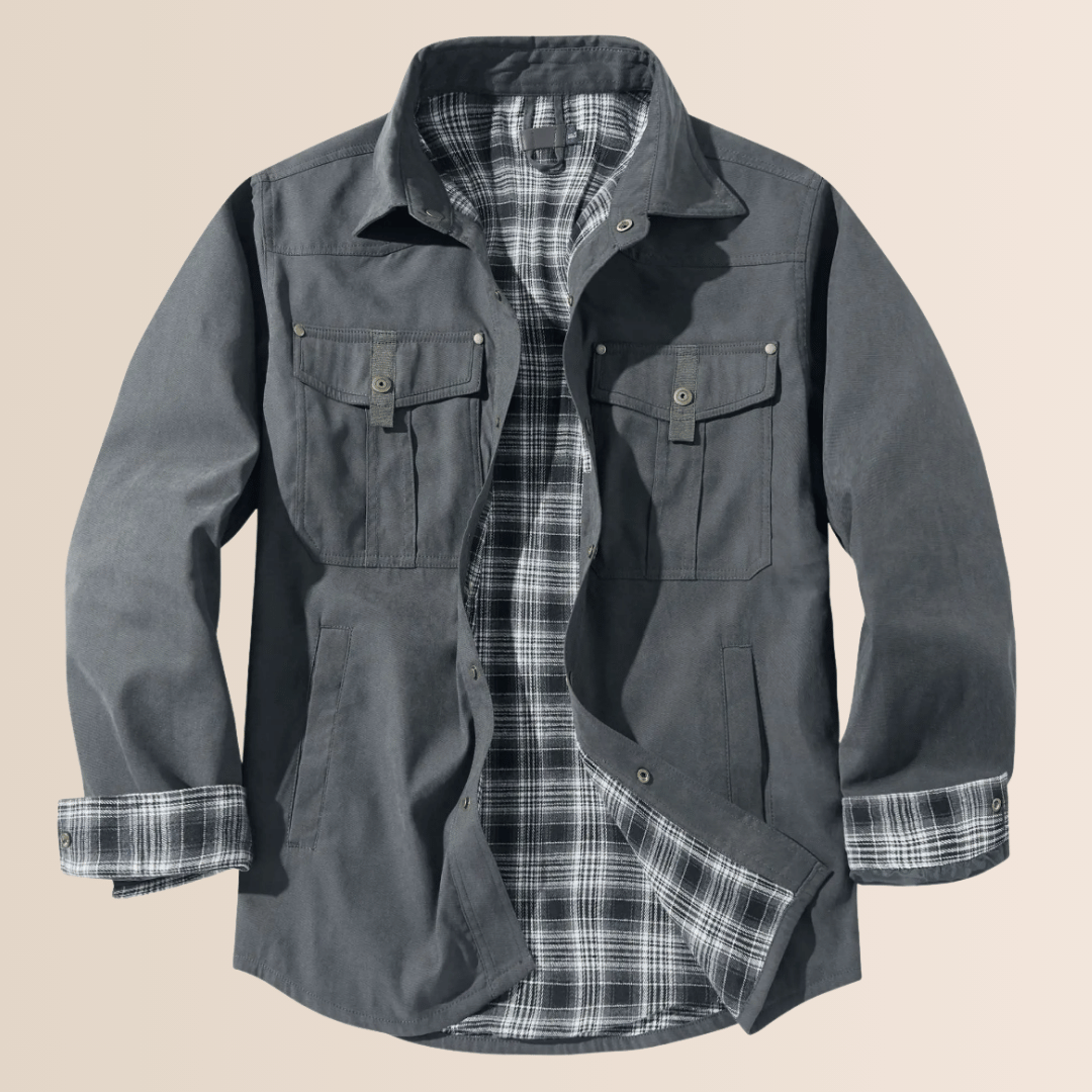 Men’s Vintage Flannel Plaid Jacket