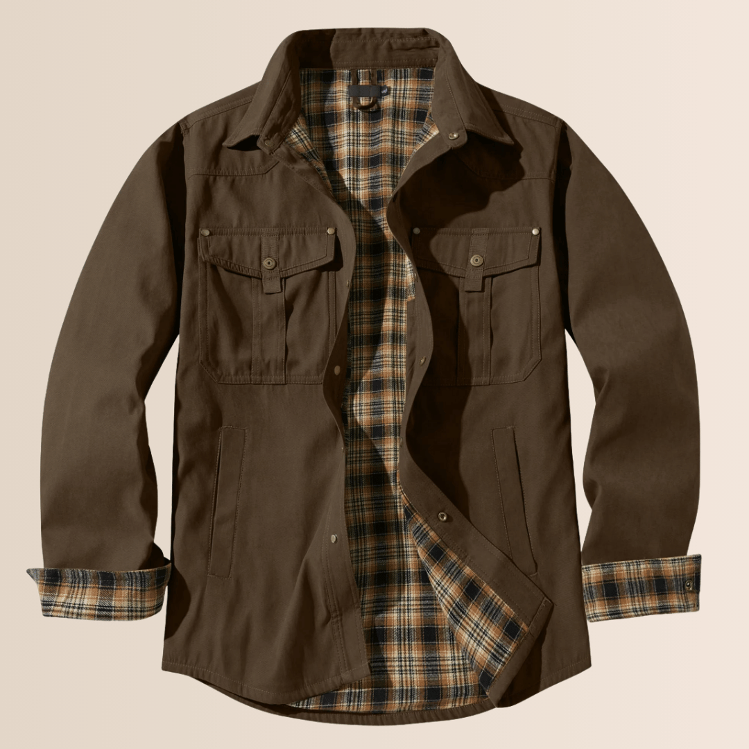 Men’s Vintage Flannel Plaid Jacket