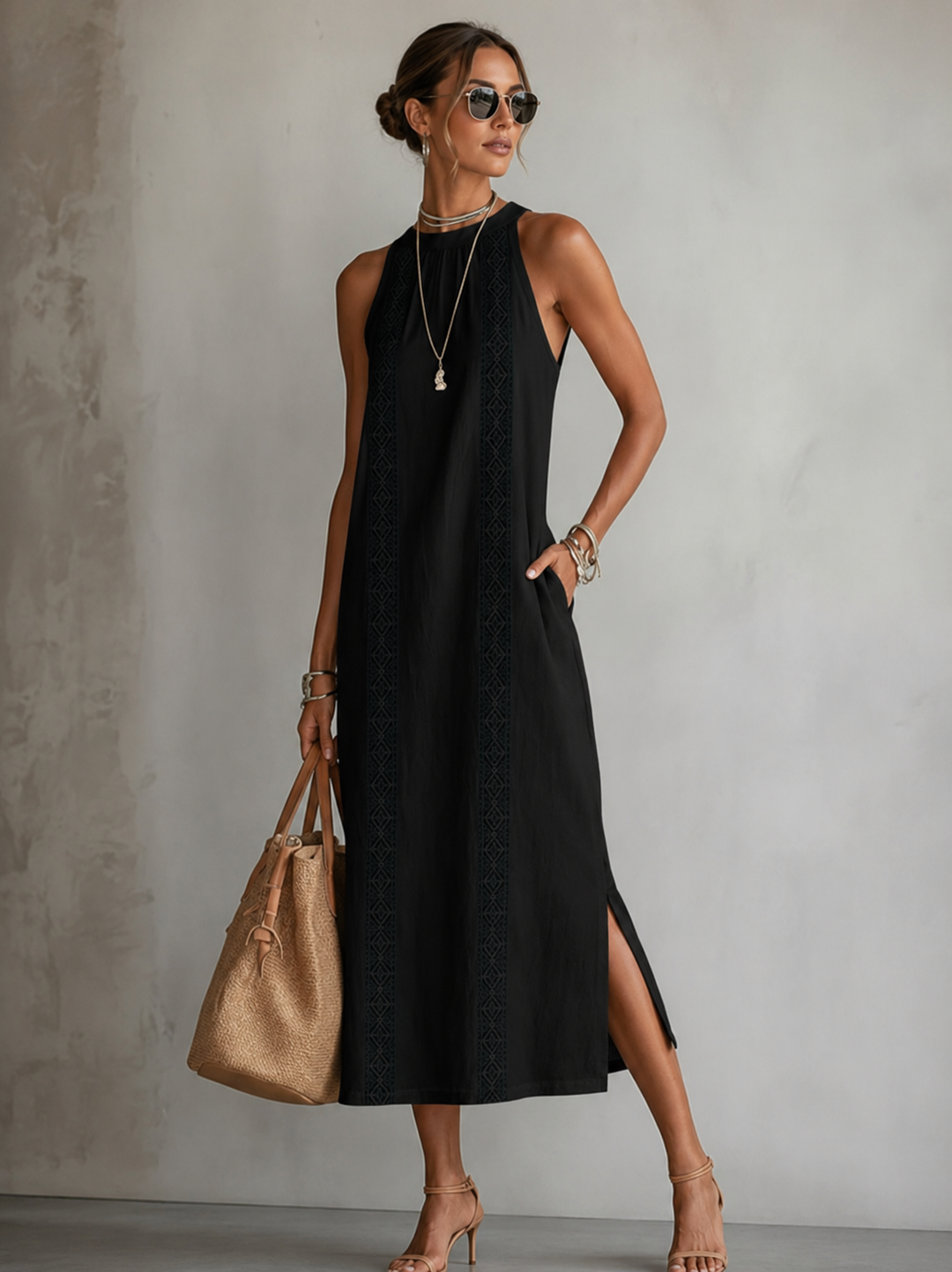 Marit™ | Airy Tummy-Concealing Embroidered Dress