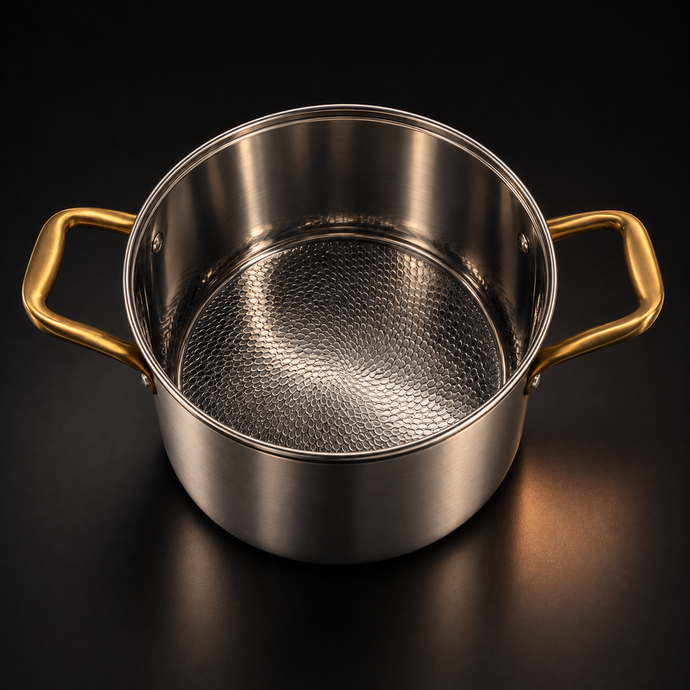 Titanium Cooking Pot with Lid, PFAS-Free, No Chemical Coating