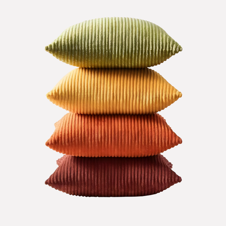 Set of 4 Bohemian Striped Cushion Covers