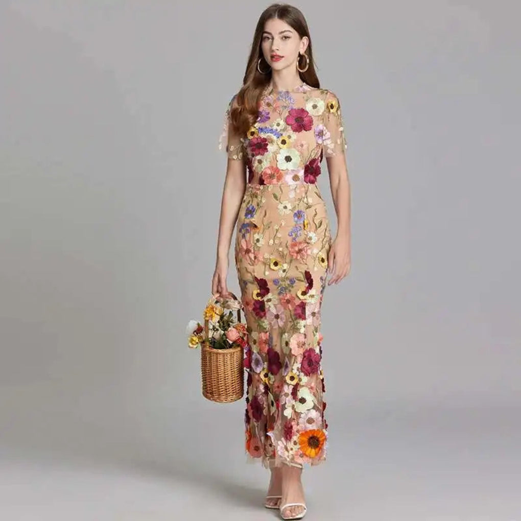Women’s Summer Embroidered Lace Prom Dress