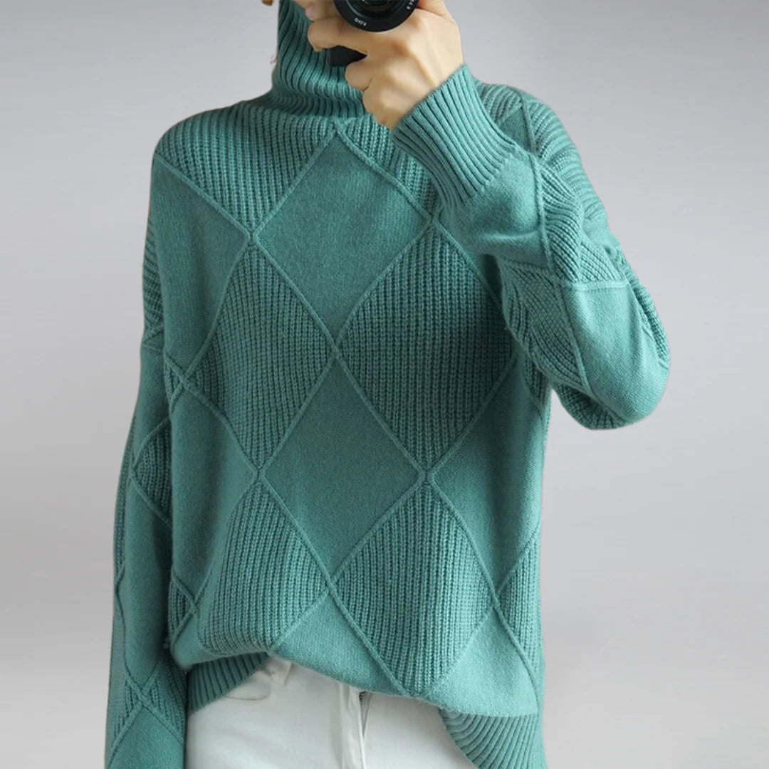 Women’s Turtleneck Sweater – Soft-Feel Knit with Classic Charm