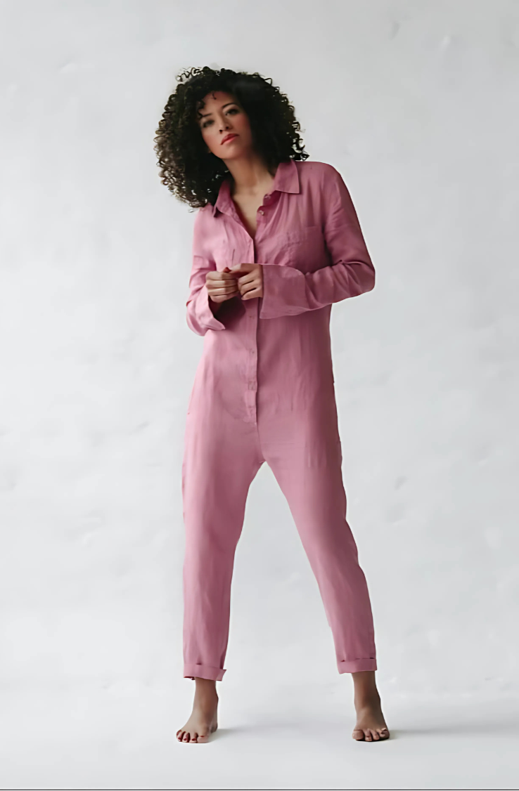Cotton-Linen Jumpsuit for Women