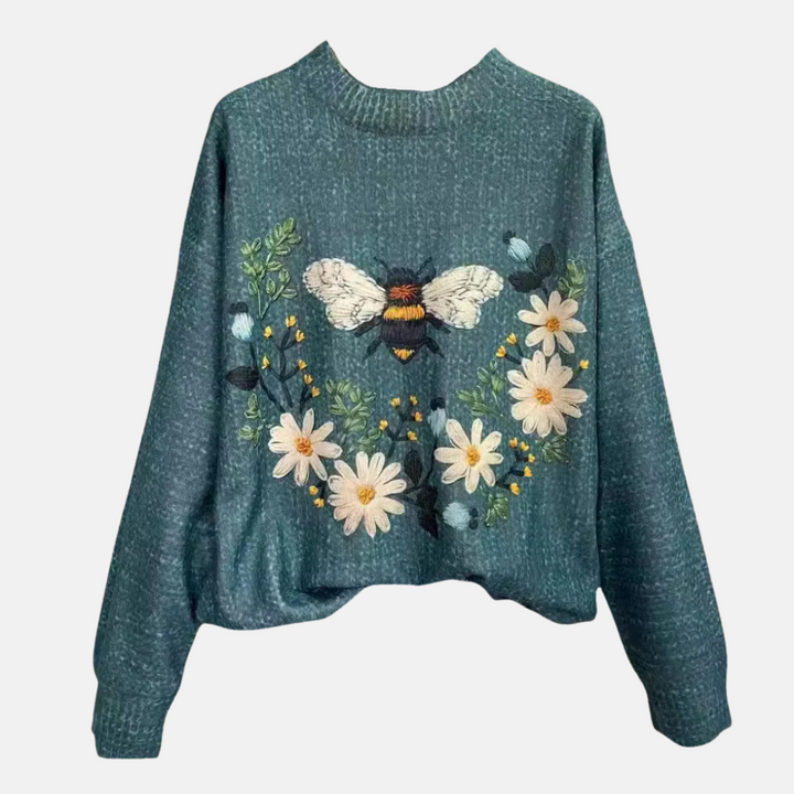 3D Flower Knit Sweater