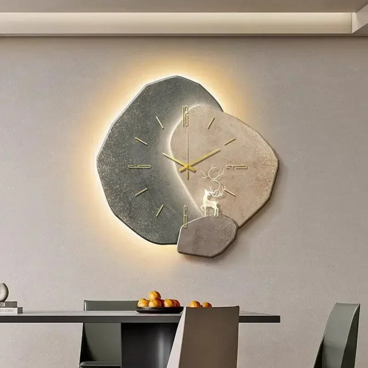 Modern Minimalist Wall Clock with Light