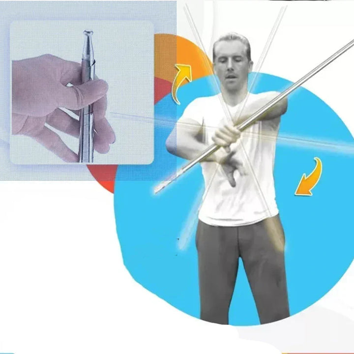 Portable Metal Baton for Self-Defence and Magic