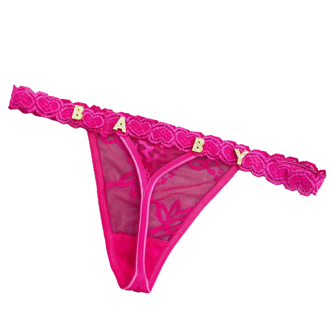 LaceFlair Personalised Lace Lingerie with Crystal Letters