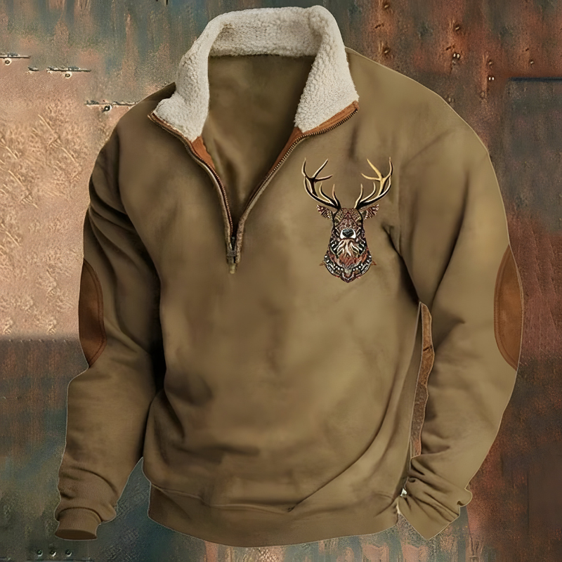 Roan™ | Casual Embroidered Half Zip Jumper