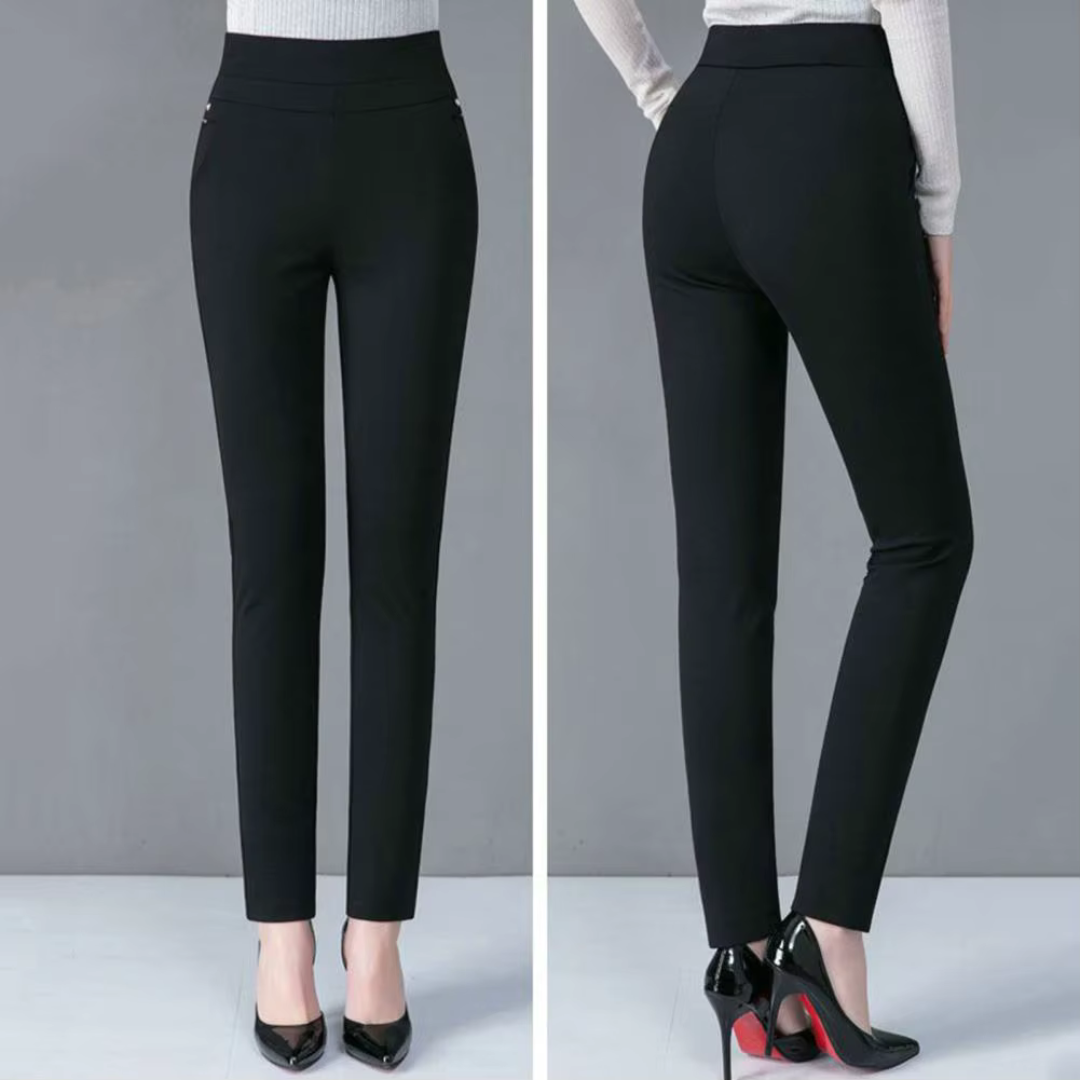Stretch High-Waist Pants with Comfortable Fit
