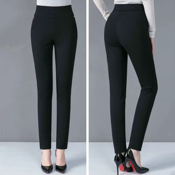 Stretch High-Waist Pants with Comfortable Fit