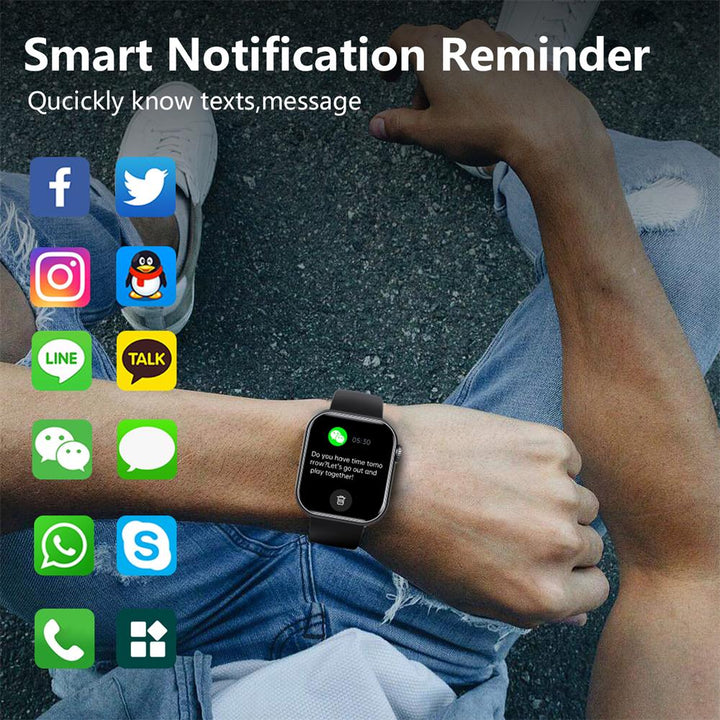 Waterproof Smartwatch with Blood Pressure, Blood Oxygen Saturation and Sleep Monitor