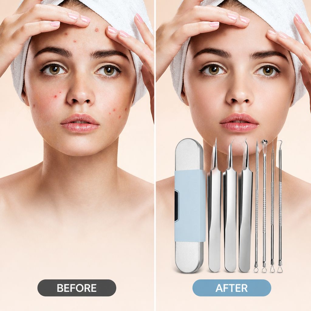 Precision blackhead removal set for soft, clear skin