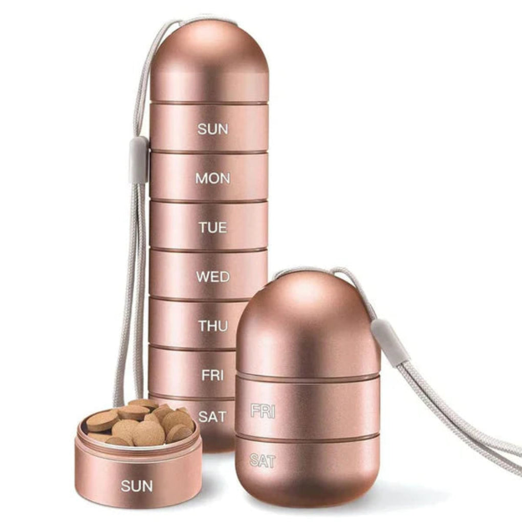 Aluminum 7 Days Portable Pill Organizer