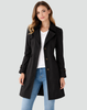 Women's Fitted Trench Coat with Classic Lapels, Mid-Length