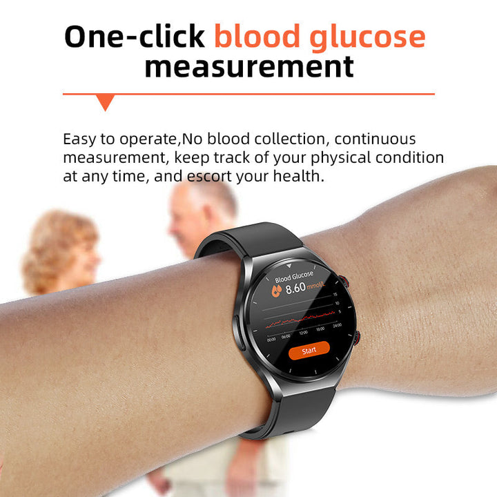 One-Click Blood Glucose Measurement|Blood Glucose Blood Pressure ECG|ECG HRV Heart Rate Monitoring Smart Health Watch
