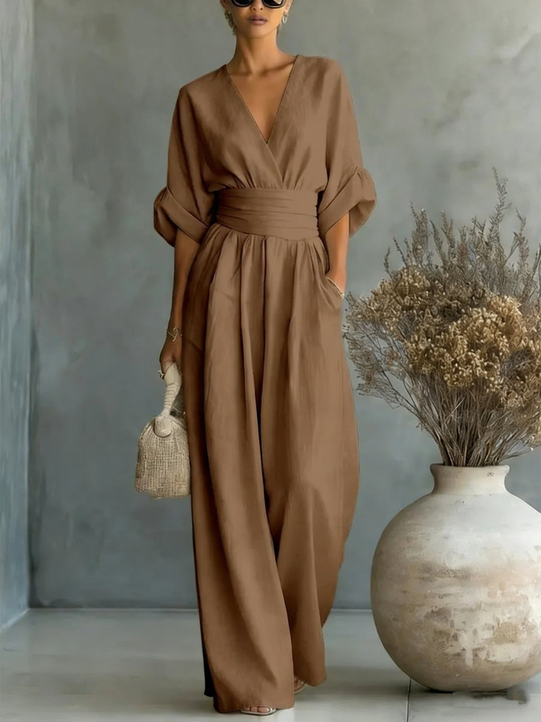 Georgina™ | Elegant V-Neck Jumpsuit
