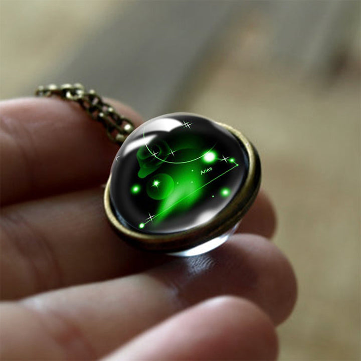 Glass Pendant of the 12 Zodiac Signs Protection – Sofia