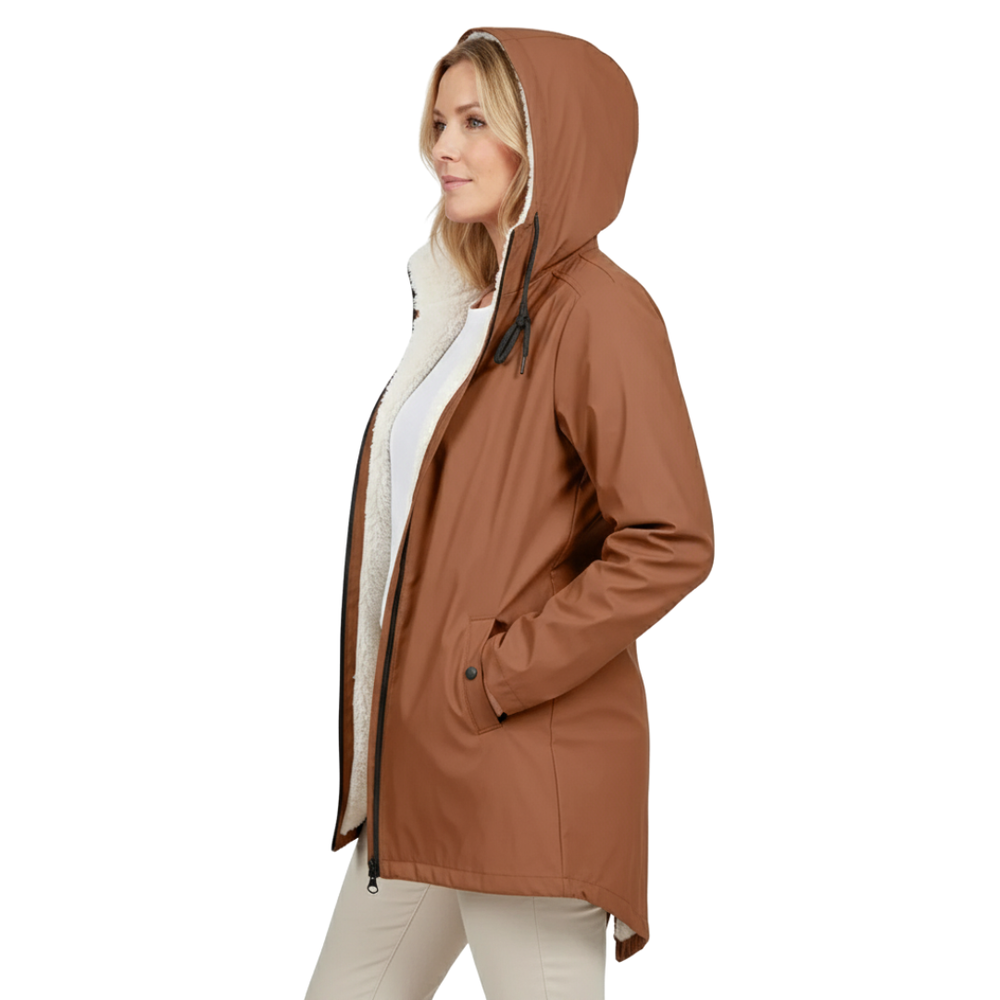 Women's Waterproof Jacket – Fleece-Lined – with Hood
