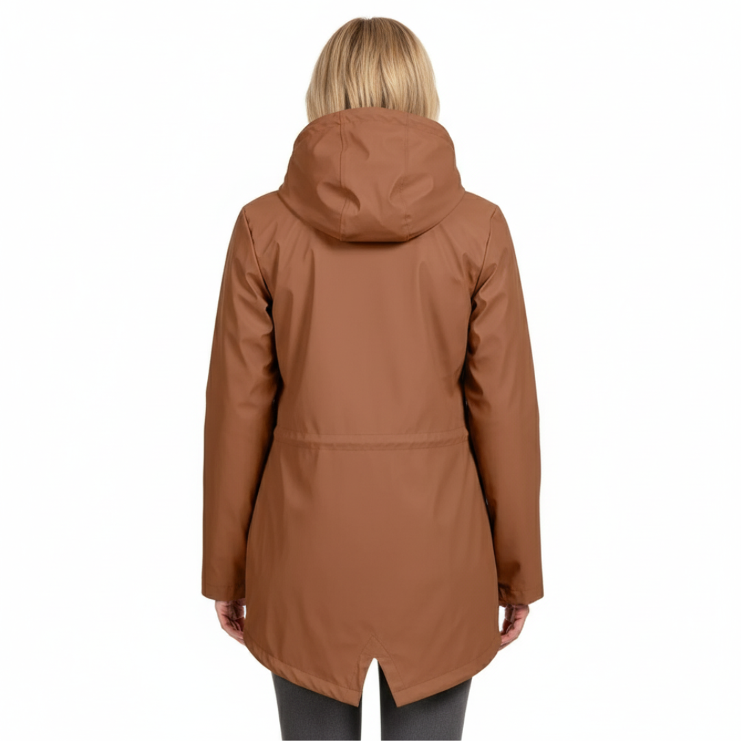 Waterproof Women's Coat – Fleece-Lined – with Hood