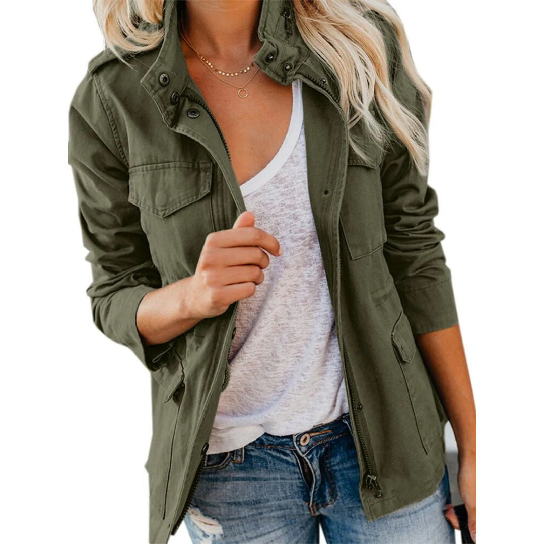 Stylish Women's Casual Zip-Up Jacket | Versatile Comfort