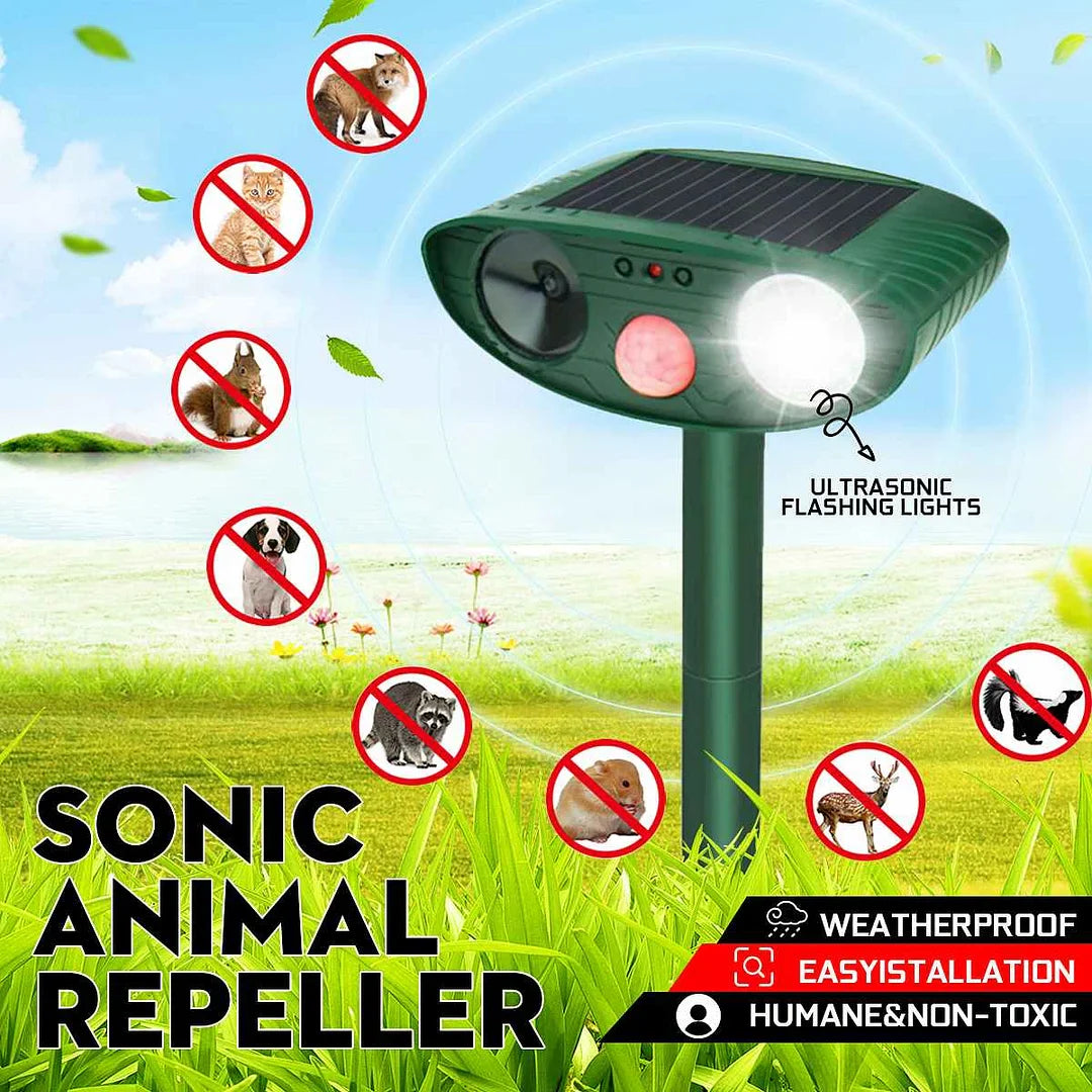 Motion-Activated Solar Ultrasonic Animal Repeller