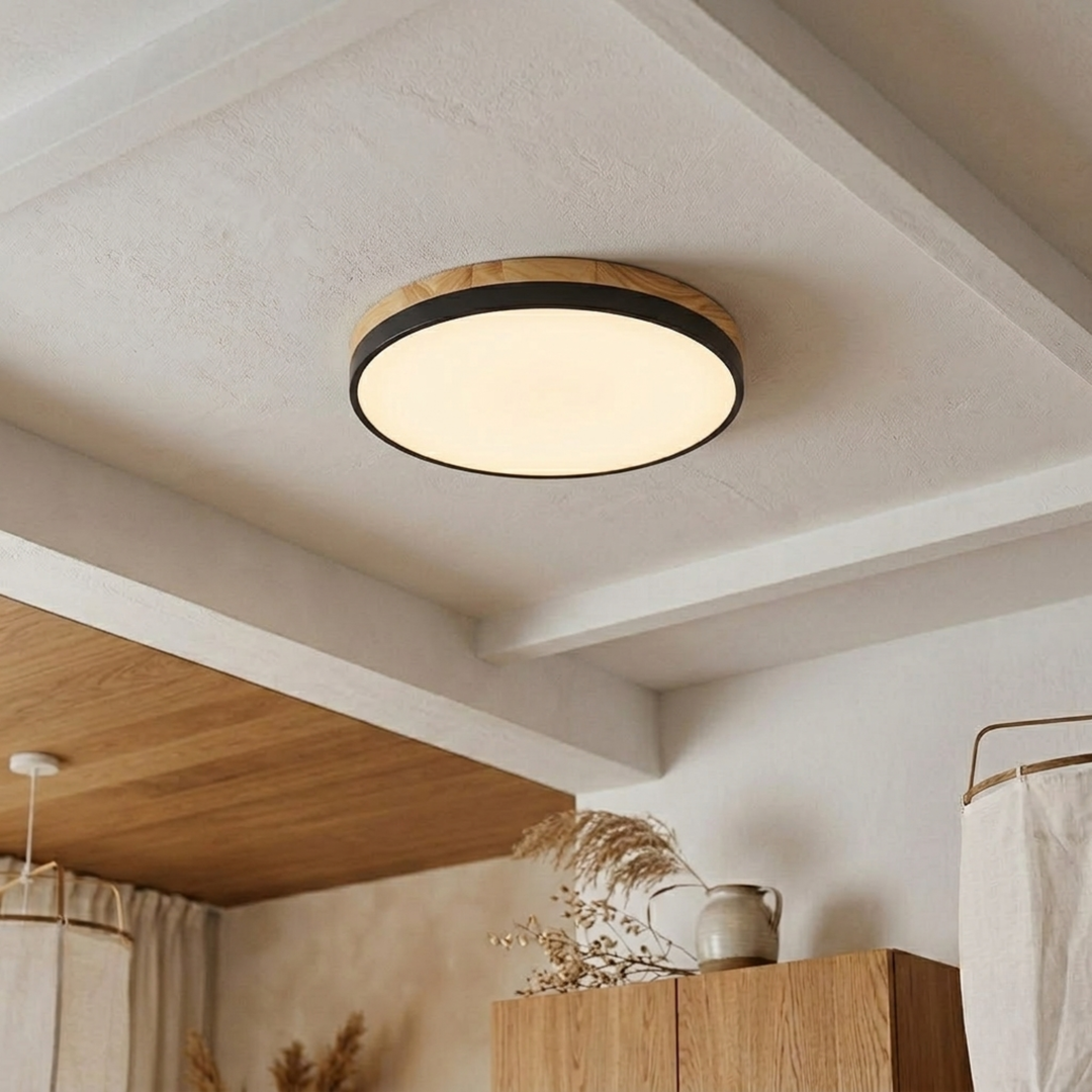 Round Disc Ceiling Light – Flat, Flush-Mounted Light