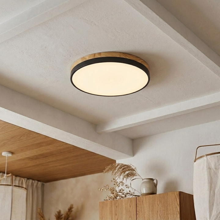 Round Disc Ceiling Light – Flat, Flush-Mounted Light