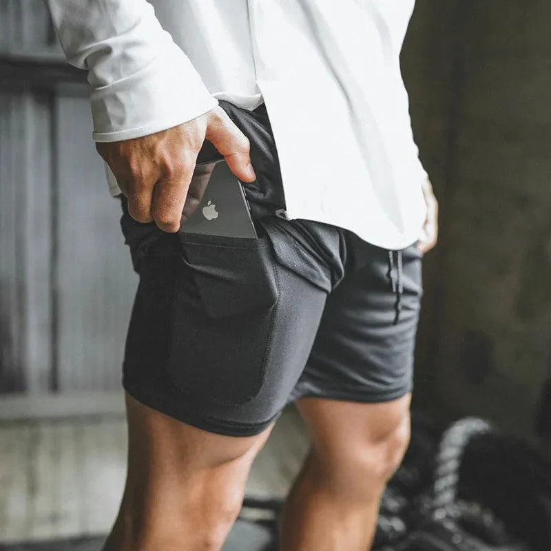 2-in-1 Men's Sport Shorts – Engineered for Performance and Comfort