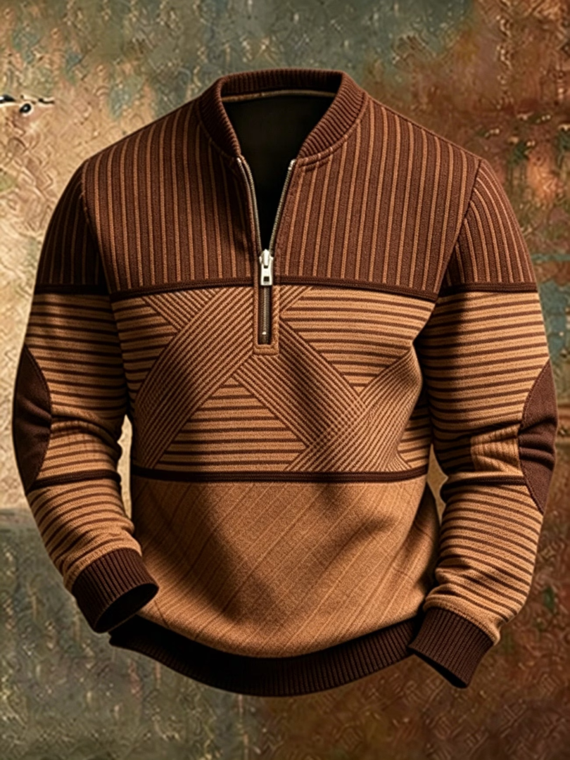 Stylish Men's Half-Zip Jumper