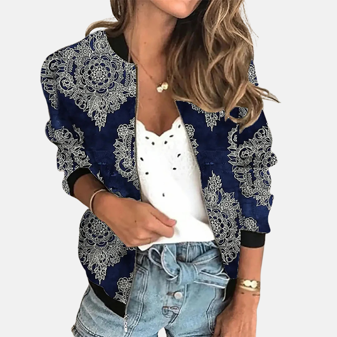 Vintage-Inspired Bomber Jacket for Women