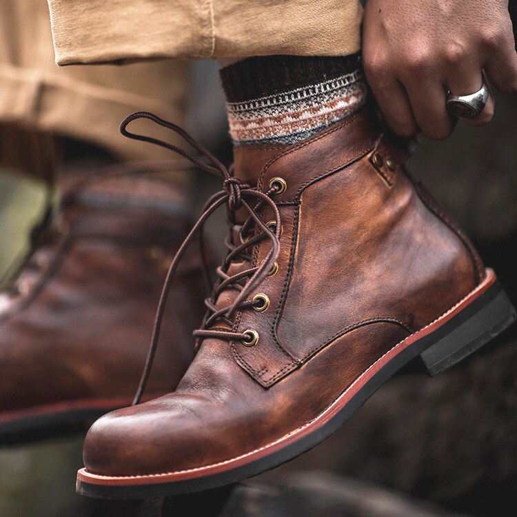 Orthopaedic Leather Men's Boots - Atlas