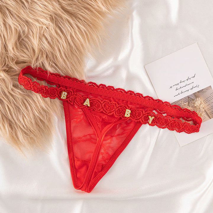 LaceFlair Personalised Lace Lingerie with Crystal Letters