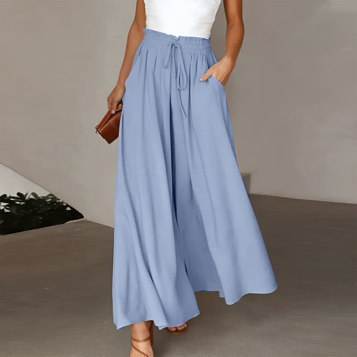 Casual Summer Skirt Pants with Elastic Waist
