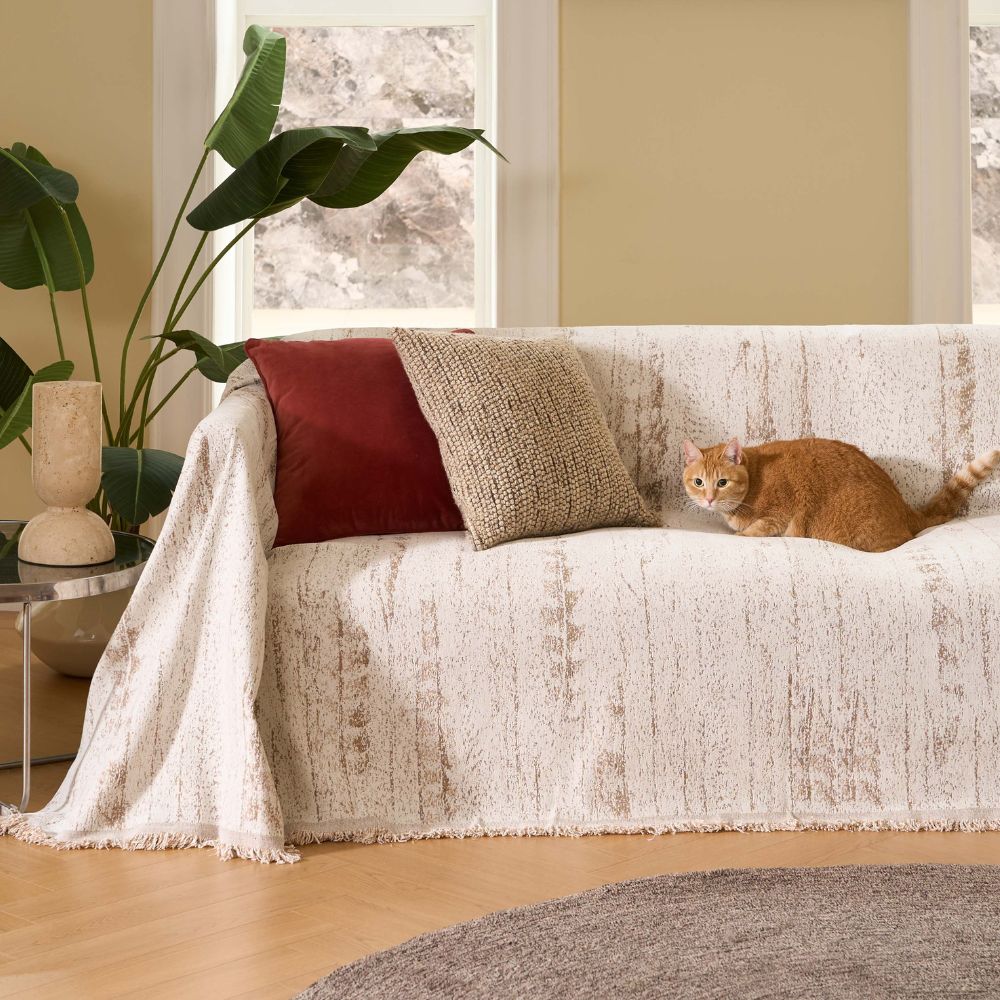 Almond Crest Sofa Cover Elegant Comfort for Your Living Space