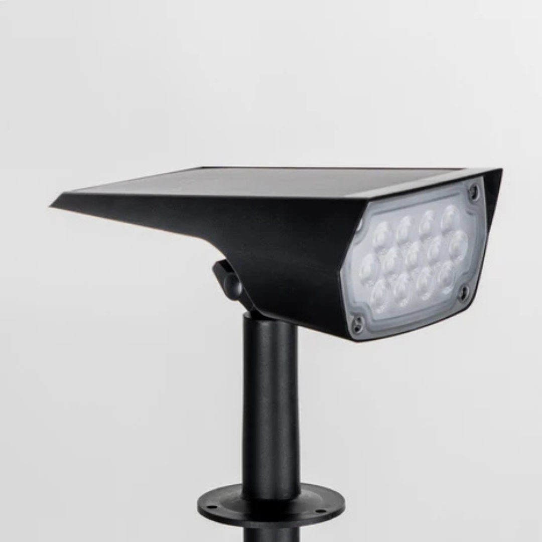 Solar garden spotlight with adjustable head, 3 brightness levels, IP65 waterproof