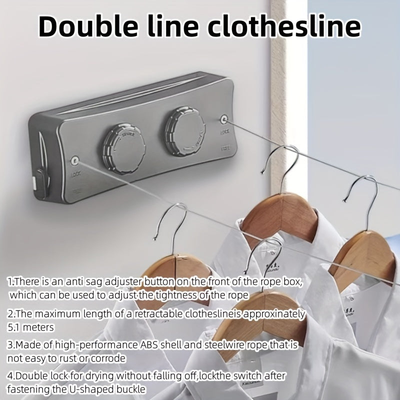 Double Folding Clothes Line – Compact and Sturdy