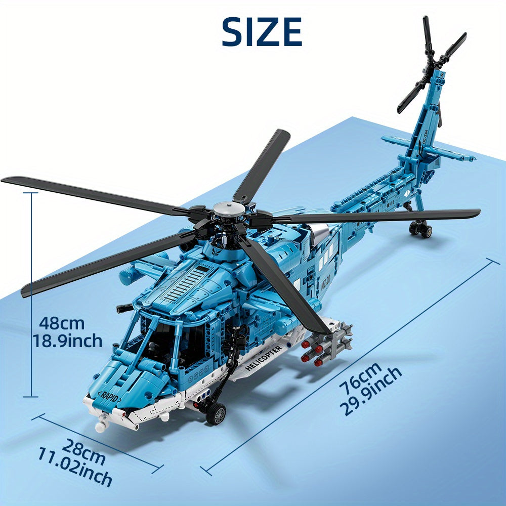 Detailed Helicopter Building Set – Technical and Realistic