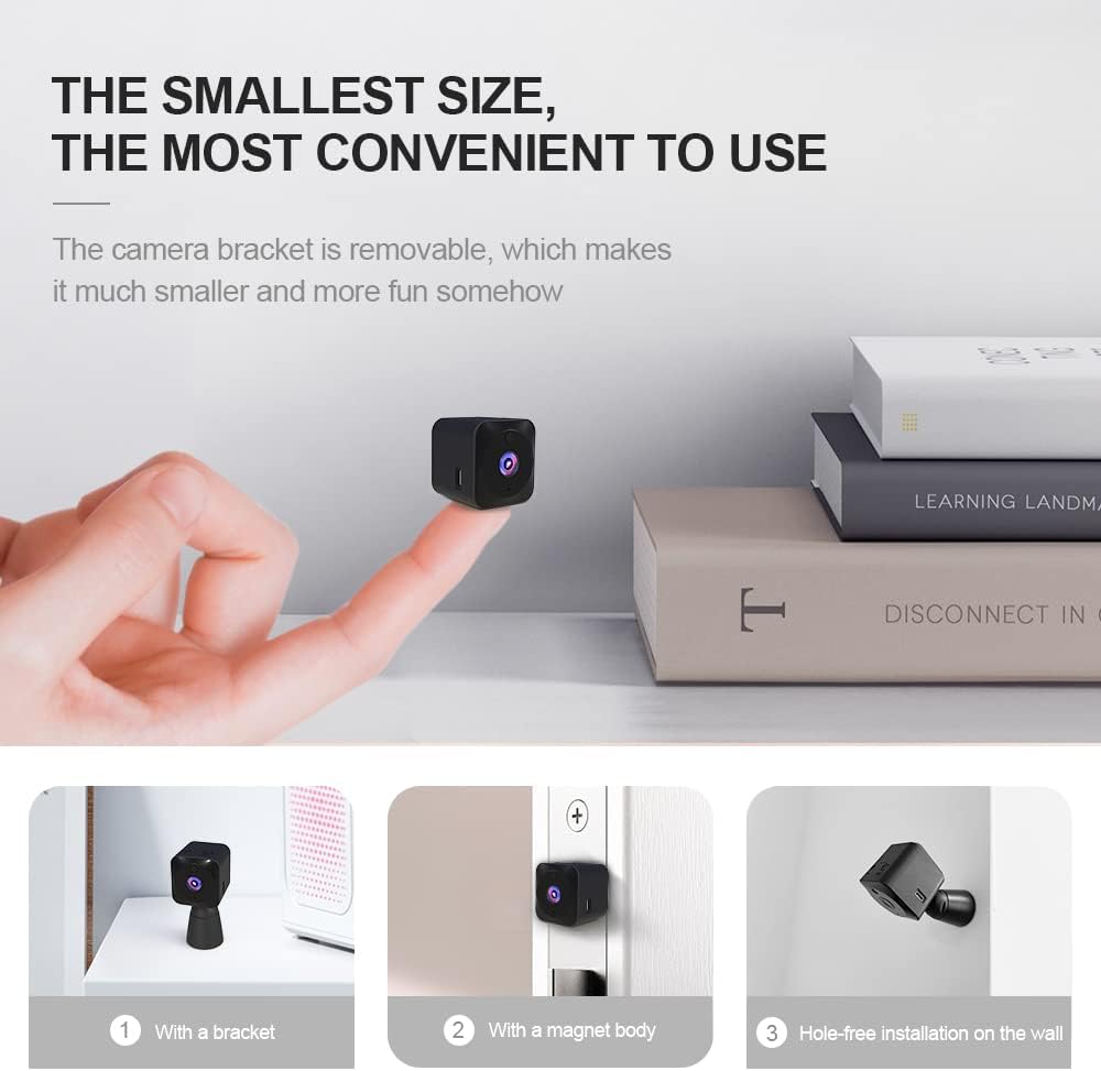 4K Mini Security Camera with Wi-Fi, Hidden Indoor Camera and Night Vision