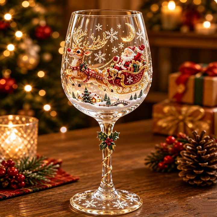 3D Christmas Wine Glasses – Festive Drinking Pleasure with Christmas Charm