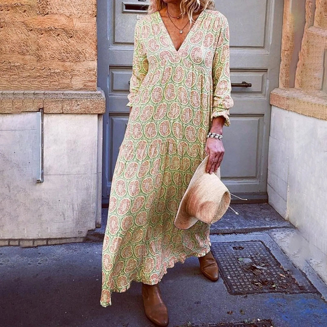 Bohowaves Geometric Maxi Dress — Where Bohemian Flair Meets Summer Elegance